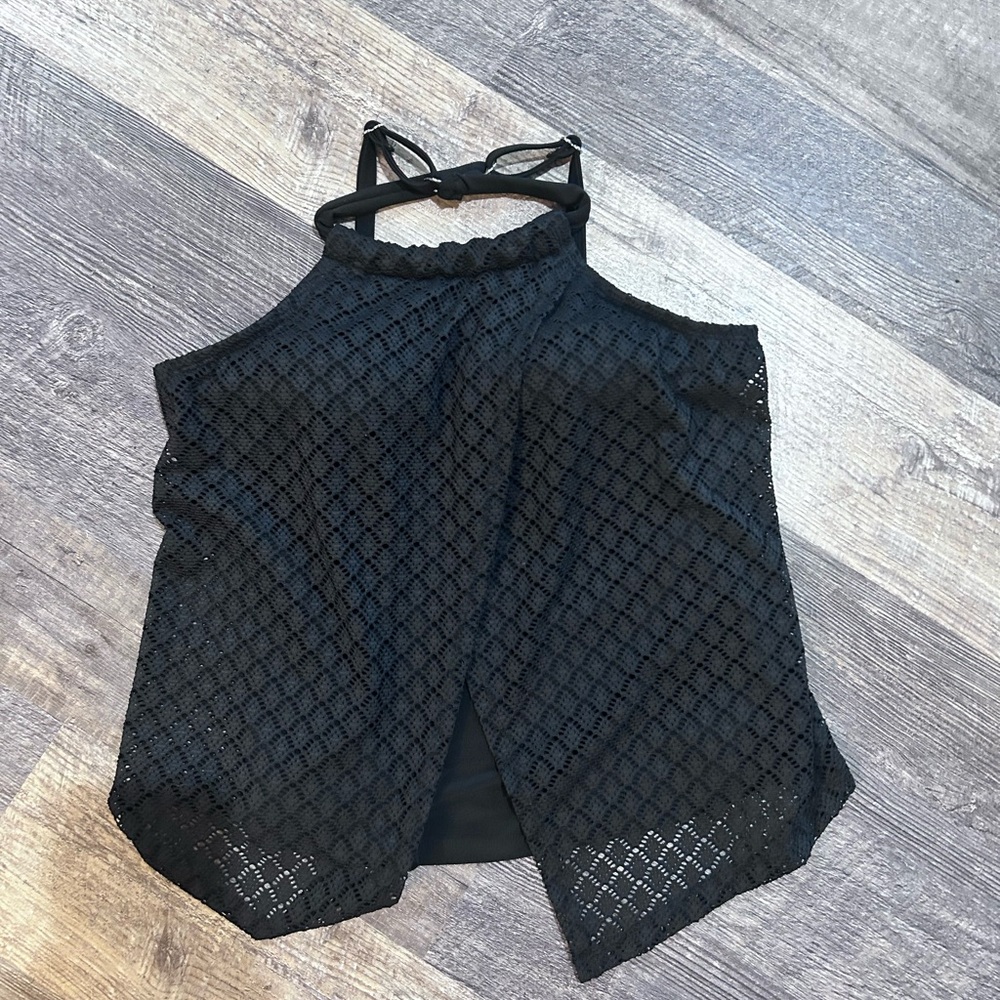 Black Halter Swim Cover-Up